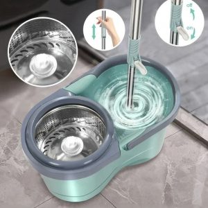 Mopa Giratória com Balde Inox